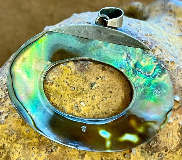 Colgante Plata Nácar Multicolor