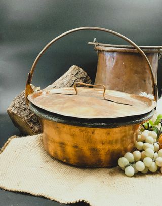 Coppia Paioli Rame Antichi