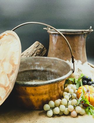 Coppia Paioli Rame Antichi