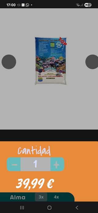 Arena de acuario Natural Ocean