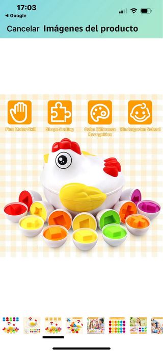 Pollo Juguete Educativo Matching Eggs