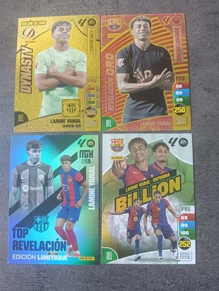 Lote 4 cromos Lamine Yamal