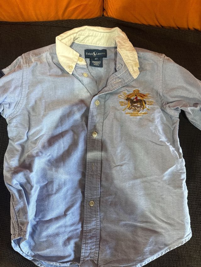 Camisa Ralph Lauren Niño Azul