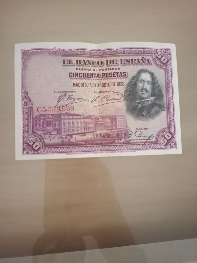 Billete 50 Pesetas 1928 El Banco de España