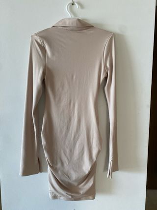 Vestido Oh Polly Beige Ruched