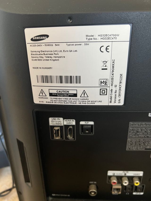 Televisor Samsung Negro 35 pulgadas