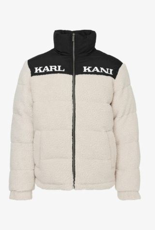 Chaqueta Karl Kani Beige y Negra