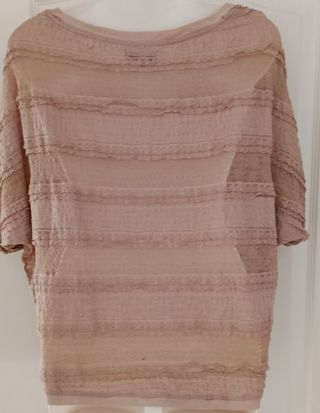 Camiseta Bershka encaje T. M