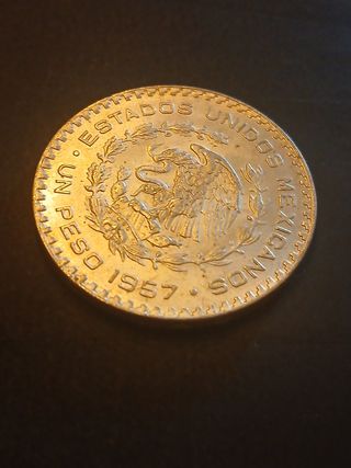 Plata Mexico 1957 1 Peso  