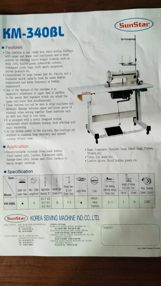 Máquina de coser doble arrastre SunStar
