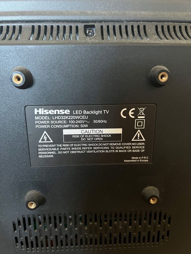 Televisor Hisense Negro 32 pulgadas 