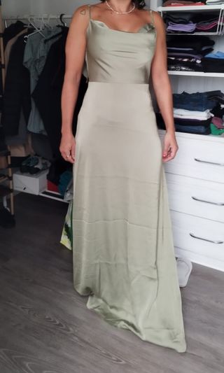 Vestido de fiesta verde
