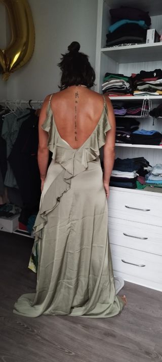 Vestido de fiesta verde