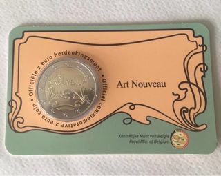 Moneda 2€ Bélgica 2023 Art Nouveau