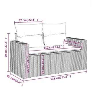 Sofá de exterior beige y blanco