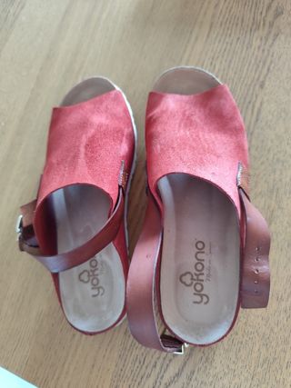 Sandalias Yokono Mujer Talla 39 Rojas