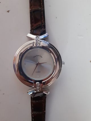 Reloj Eve Mon Cruz Marrón y Plateado