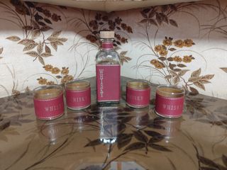 Set di bottiglie di whisky e bicchieri anni '60