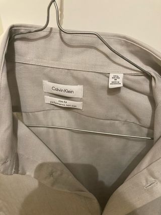 Camisa Calvin Klein Gris Slim Fit