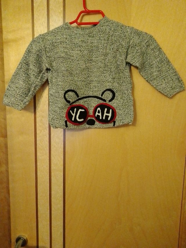 Maglione per bambini con stampa orsetto
