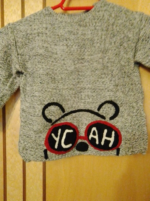 Maglione per bambini con stampa orsetto