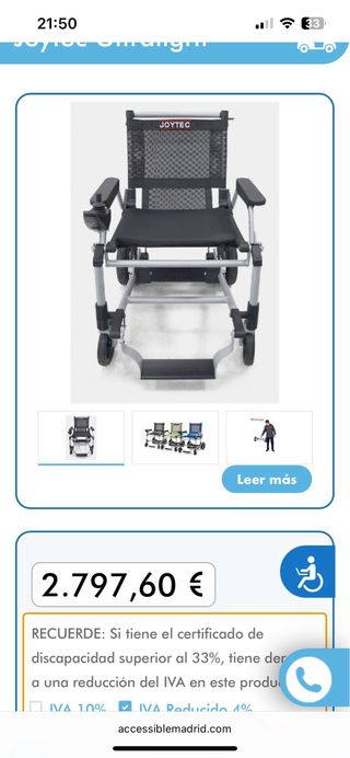 Silla Eléctrica Joytech Ultralight