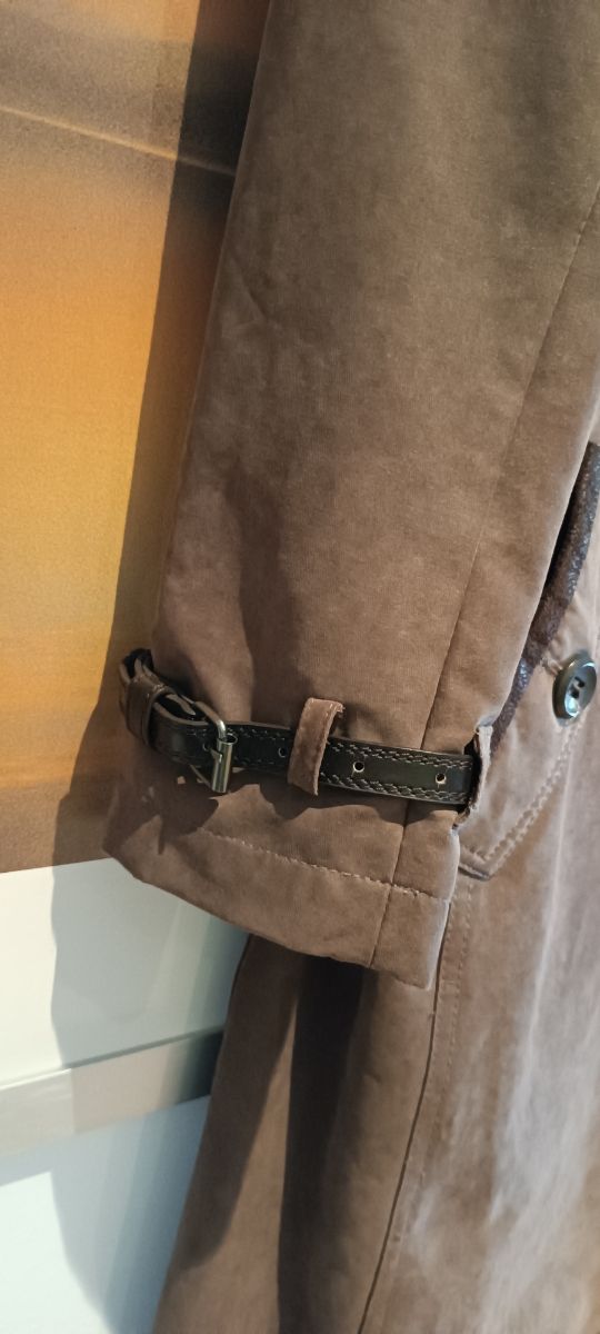 Gabardina ante marrón chocolate como nueva