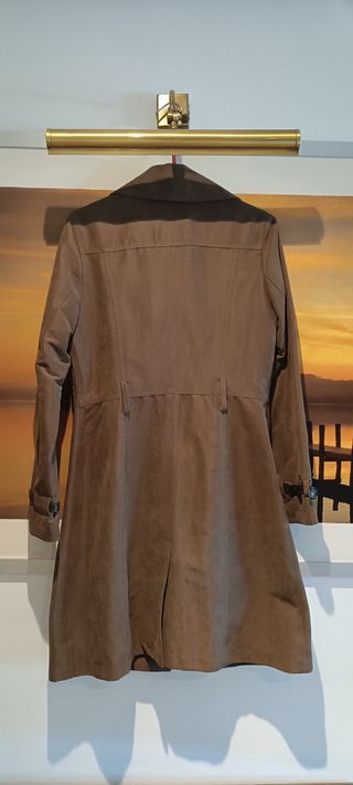 Gabardina ante marrón chocolate