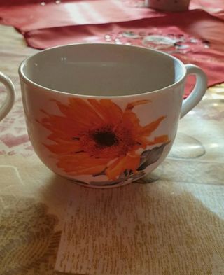 Tazze da latte con girasoli