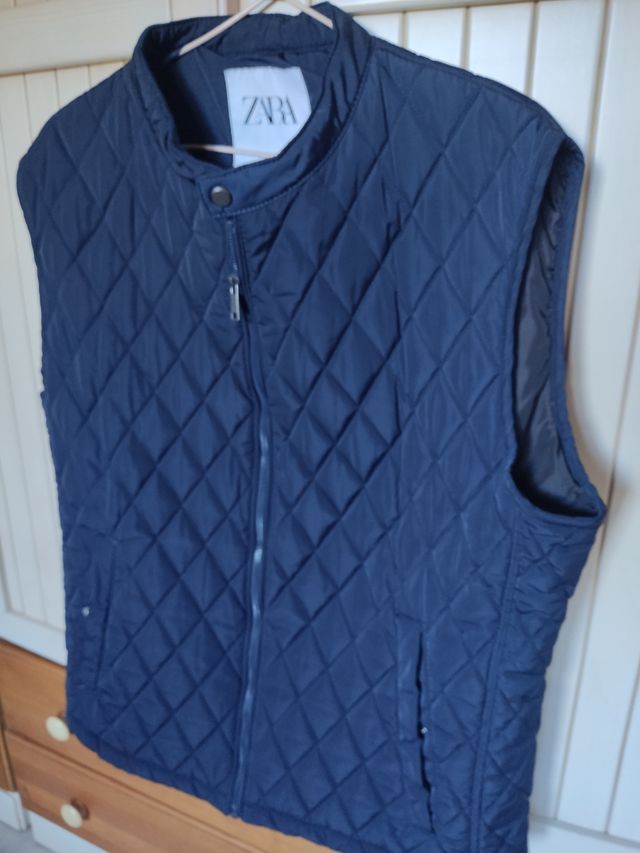 Chaleco acolchado Zara azul hombre
