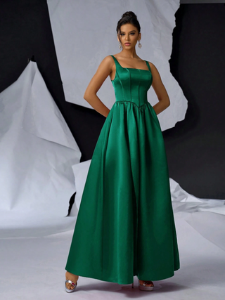 Vestido largo fiesta SHEIN verde S