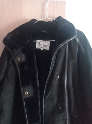 Chaqueta Abrigo Mujer Fleur de peau Negra Talla 46