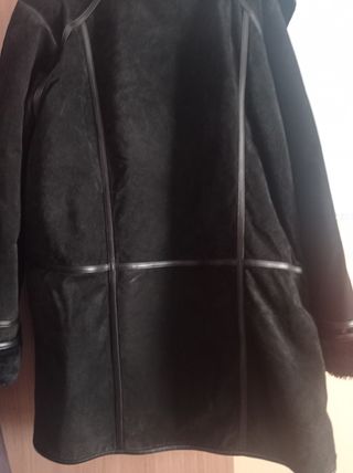 Chaqueta Abrigo Mujer Fleur de peau Negra Talla 46