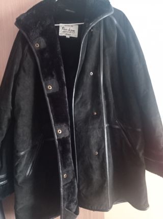 Chaqueta Abrigo Mujer Fleur de peau Negra Talla 46