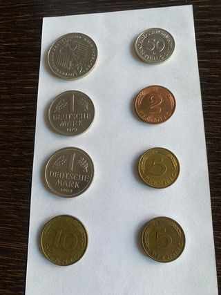 8 monedas alemanas antiguas