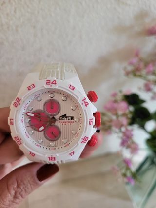 Reloj Lotus champions Blanco y Rosa