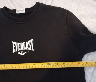 Felpa Everlast Unisex Nera 100%cotone originale