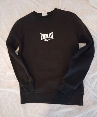 Felpa Everlast Unisex Nera 100%cotone originale