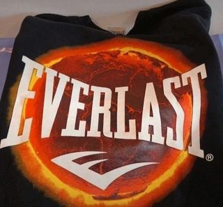 Felpa Everlast Unisex Nera 100%cotone originale