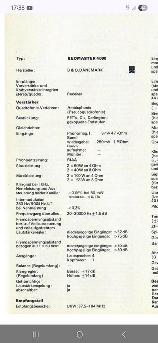 Bang & Olufsen Beomaster 4000