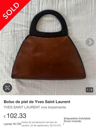 Bolso YSL Vintage Piel Marrón