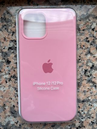 Cover iPhone 12/12 Pro Silicone Rosa Apple