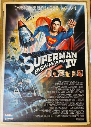 Cartel Cine Superman IV En Busca De La Paz