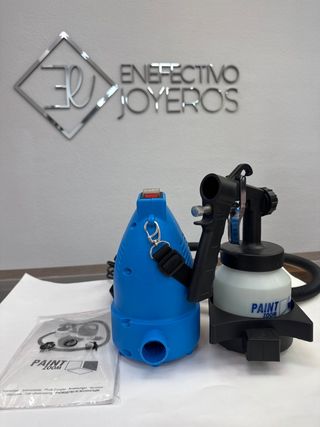 Pistola De Pintar Con Compresor Portátil Paint Zoom Azul