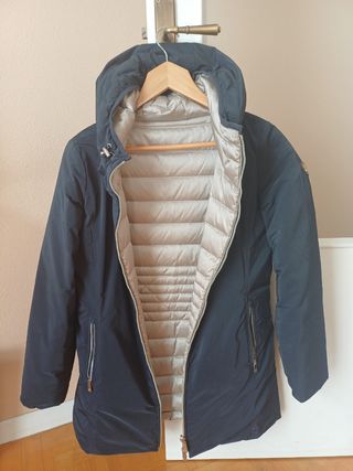 Cazadora de plumas reversible