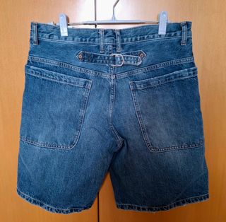 Bermudas denim azul medio