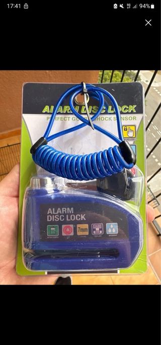 Candado Alarma Moto Disco, candado moto con alarma