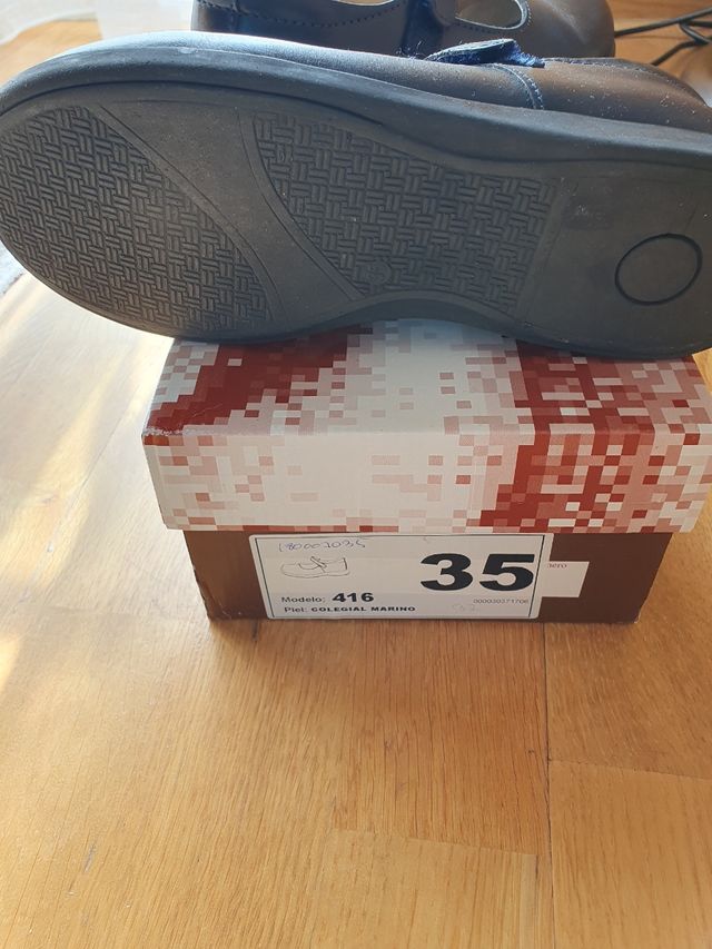 Zapatos colegiala piel GERME azul marino