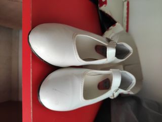 Zapatillas de baile flamenco blanco .talla 35