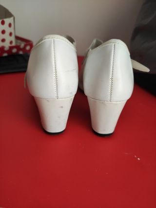 Zapatillas de baile flamenco blanco .talla 35